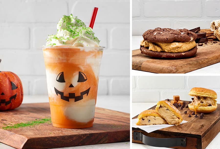 Fall foodie guide Disney Springs 2021pumpkin shake and cookies