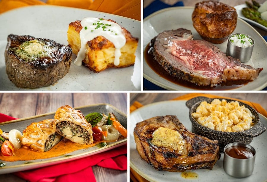 Dinner items from Steakhouse 71, Opening Soon at Disney’s Contemporary Resort