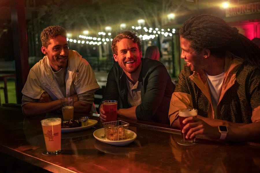 Guests dining at Disney Springs