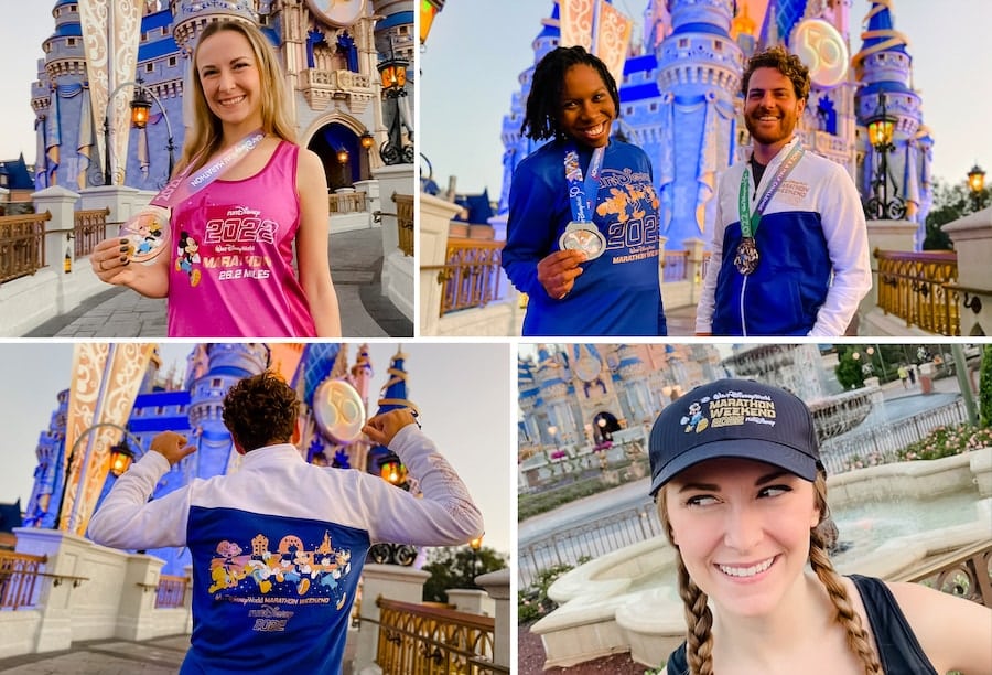 | The Main Street Mouse Collage of 2022 Rundisney Walt Disney World Marathon Weekend Merchandise Items