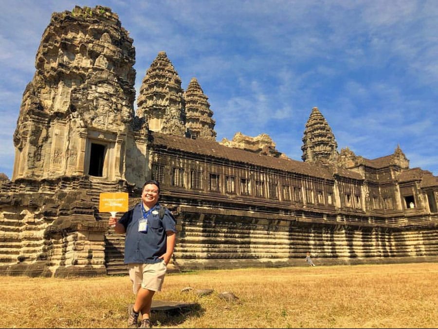 | The Main Street Mouse Christian at the Angkor Wat Temple