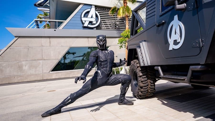 Black Panther at Avengers Campus