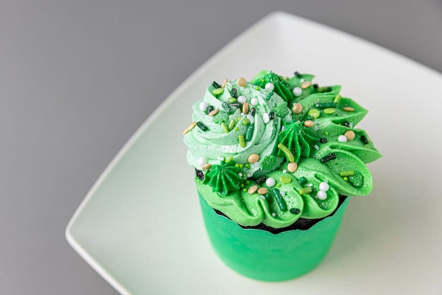 Luck of the Green: Chocolate cupcake