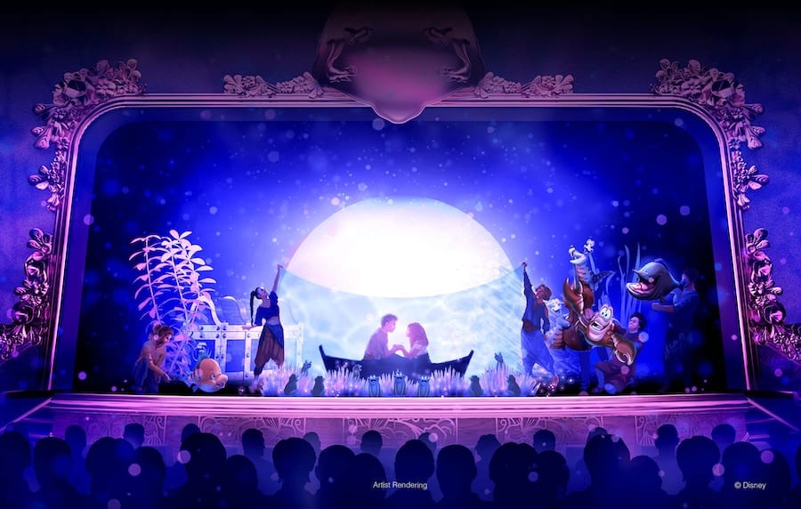Rendering of Disney The Little Mermaid coming to the Disney Wish
