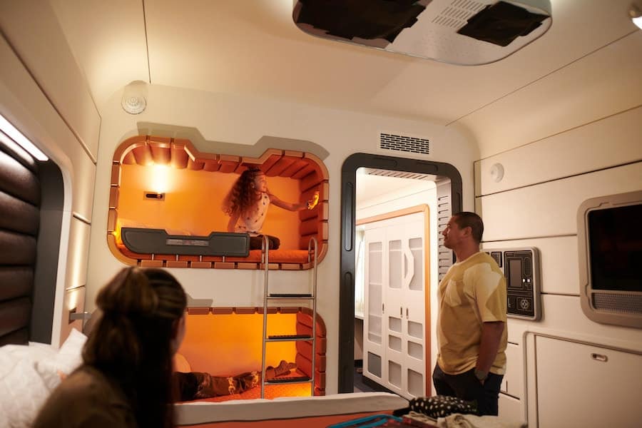 Halcyon starcruiser cabin in Star Wars Galactic Starcruiser at Walt Disney World Resort