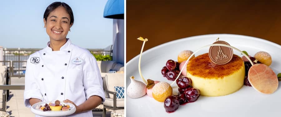 Pastry Sous Chef Monique Perez and her Citrus Crème Brûlée from Topolinos Terrace