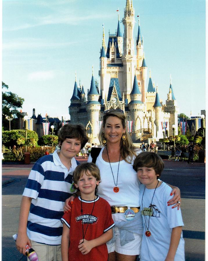 Gwendolyn Rogers president and owner of The Cake Bake Shop and her family at Disney in 2009