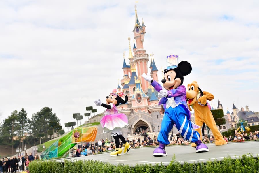 Mickey Mouse in the All new"Dream…and Shine Brighter!" show at Disneyland Paris