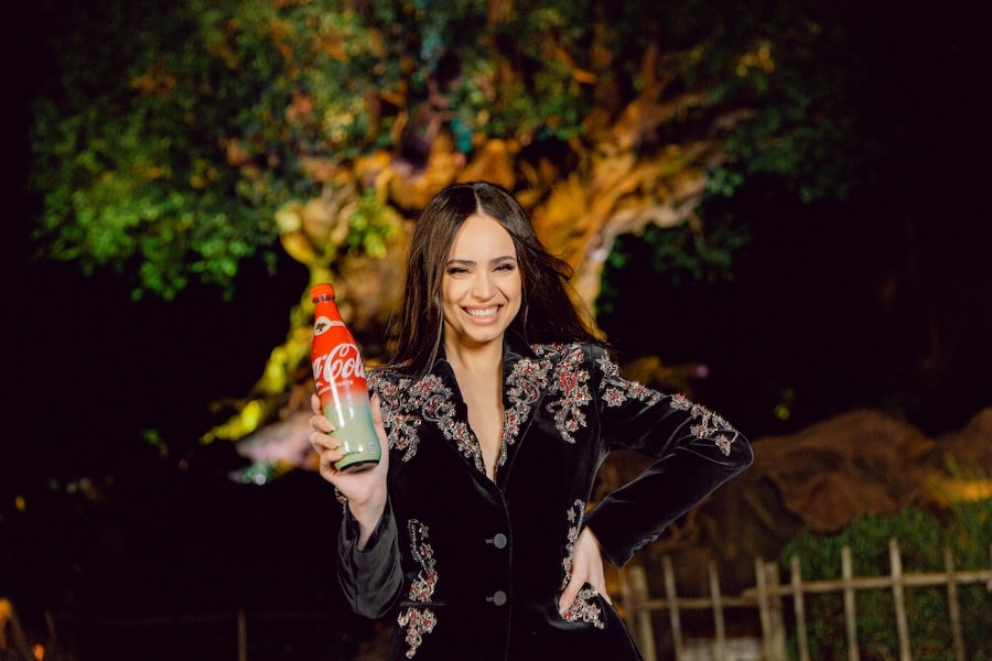 | The Main Street Mouse Sofia Carson and the New Coca cola Bottles for the 50th Anniversary of Walt Disney World