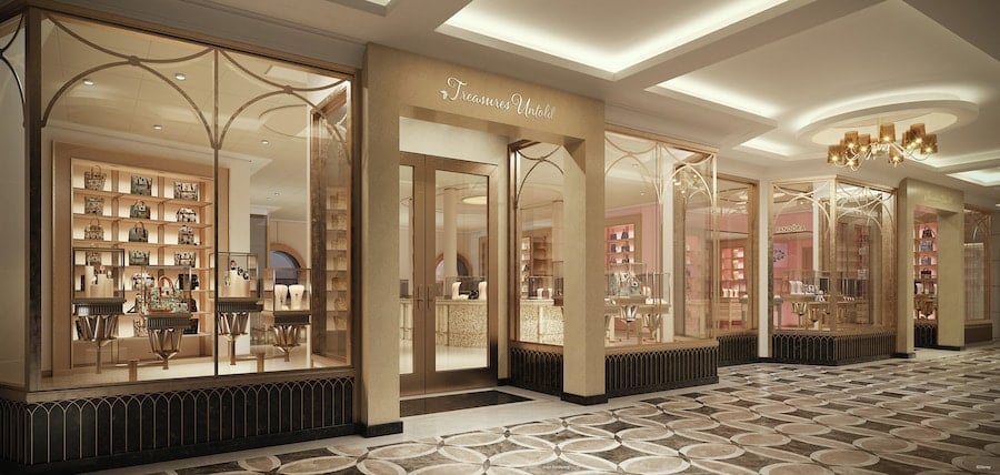 Rendering of new retail space coming to the Disney Wish