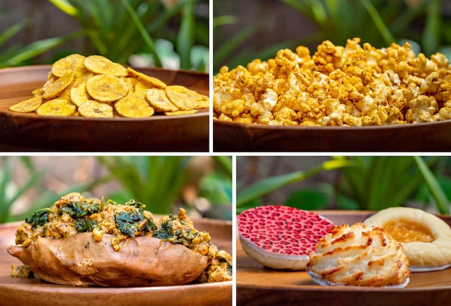 Salted Plantain Chips, Berbere-spice Popcorn, Chicken-coconut Curry Sweet Potato and sweets from Hakuna Matata Sweets