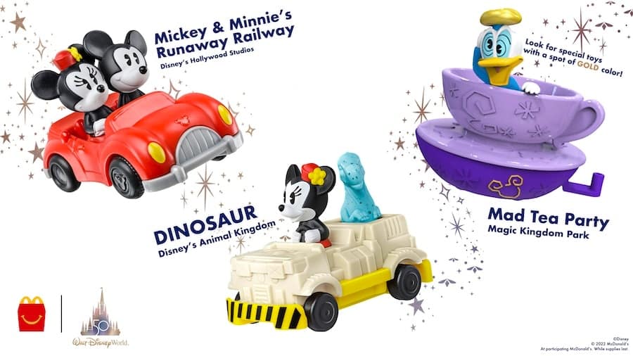 McDonalds latest Happy Meal Toys for the 50th Anniversary celebration of Walt Disney World