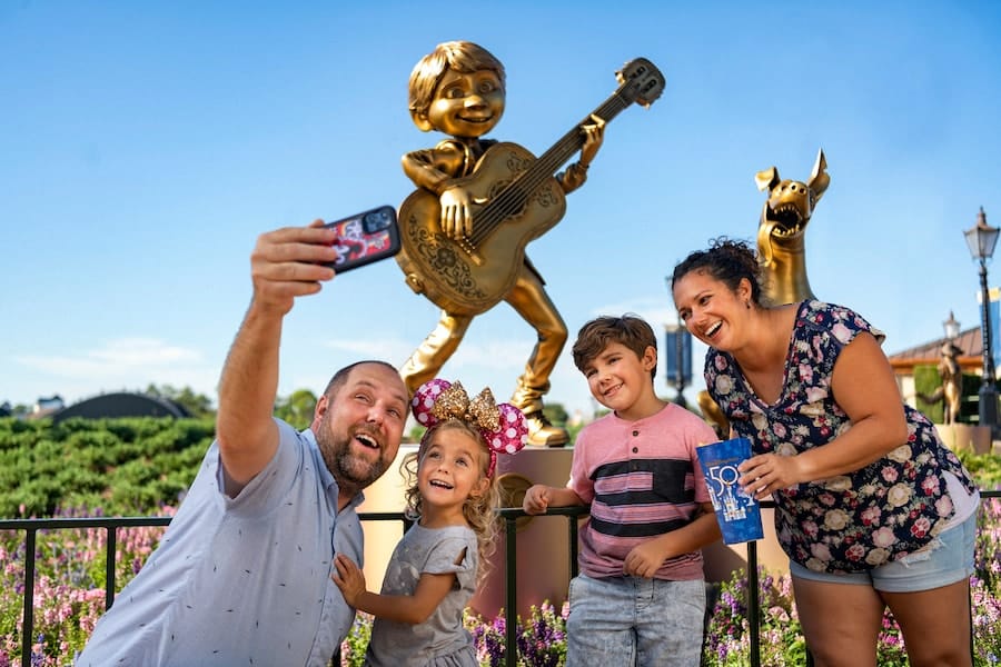 Family taking a picture together
