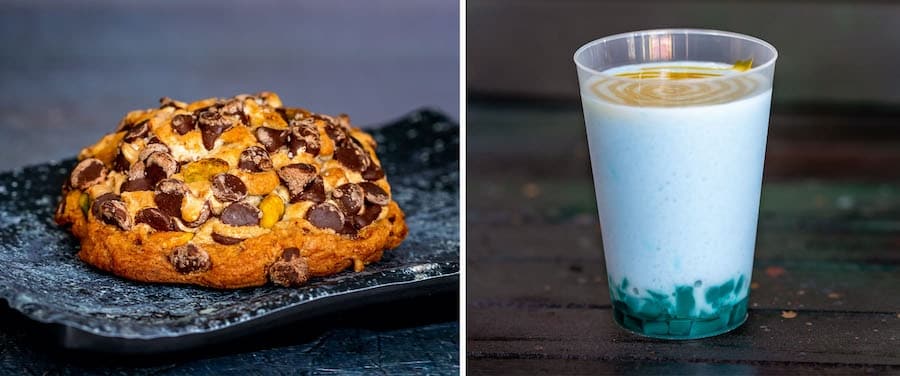 Chocolate Chip Sweet Sand Cookie and Blue Milk from Milk Stand