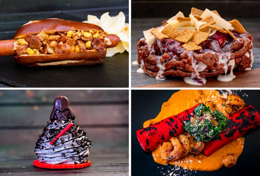 Collage of treats offered during Disneyland After Dark Star Wars Nite