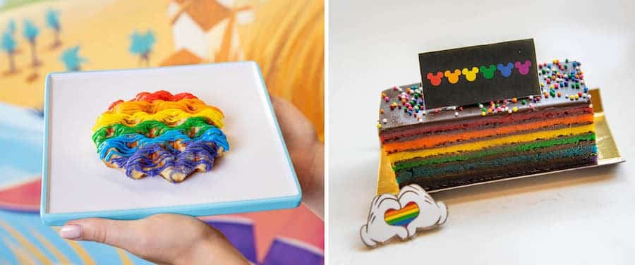 | The Main Street Mouse Pride Liege Waffle and Pride Cake