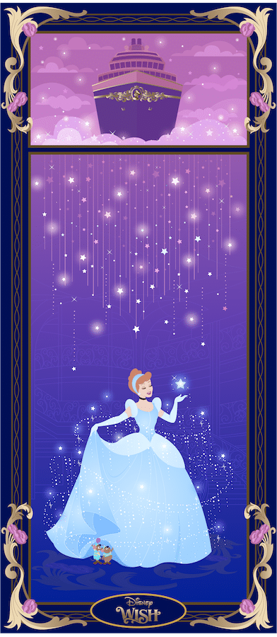 Concept art for the artist collection coming to the Disney Wish