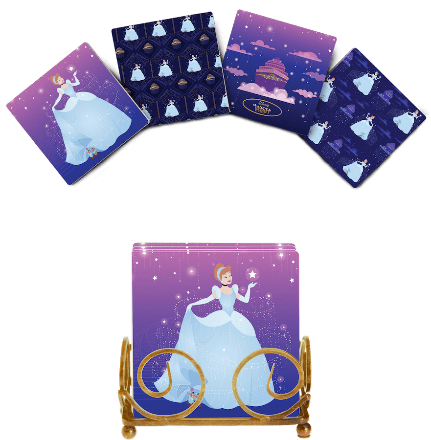 Ashley Taylor artwork on coasters