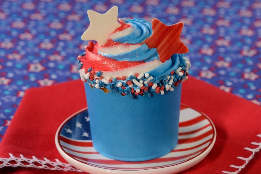 | The Main Street Mouse Star spangled Cupcake from Landscape of Flavors and Everything Pop Shopping Dining
