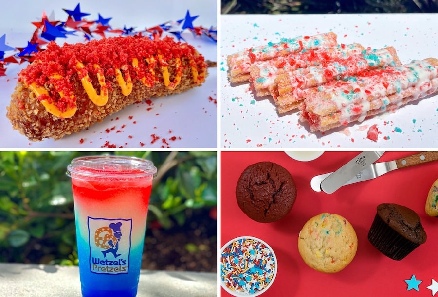 | The Main Street Mouse Collage of Fourth of July Treats from Downtown Disney District