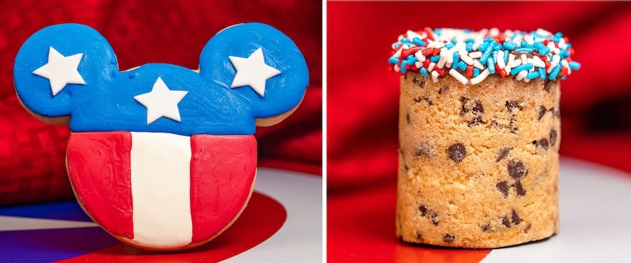 | The Main Street Mouse Mickey Fourth of July Cookie and Fourth of July Cookie Shot with Alcohol from Disneys Grand Californian Hotel Spa