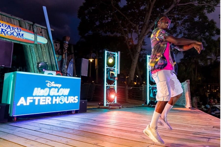 Dj at Disney's H2O Glow After Hours