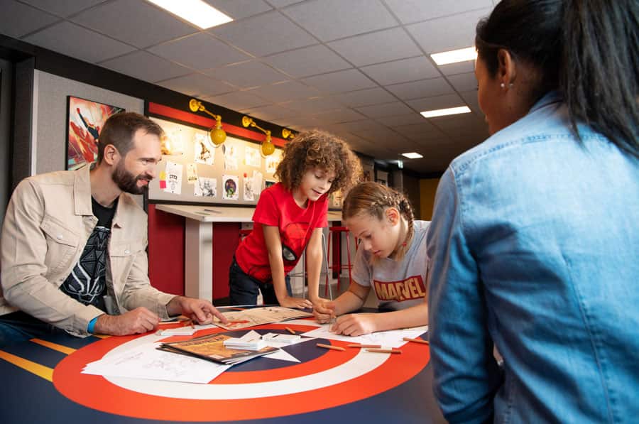 Super Hero Station inside Disney Hotel New York The Art of Marvel