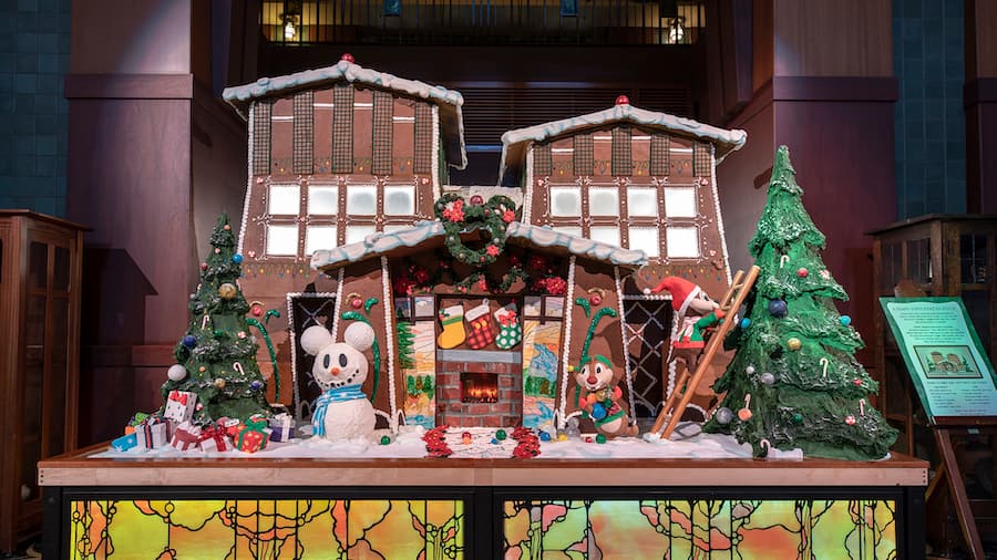 Annual gingerbread house display at Disneys Grand Californian Hotel Spa