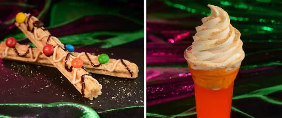MMs Peanut Butter Churro and Jack O Lantern Float