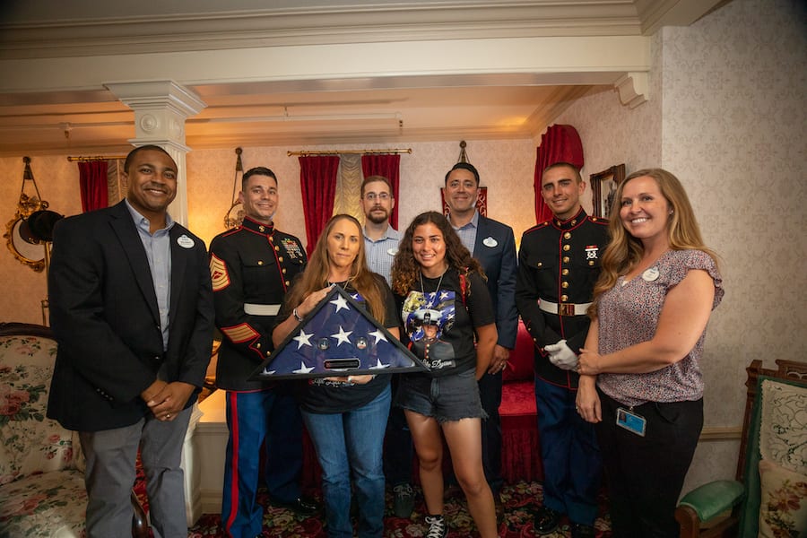 The family of late Lance Cpl Dylan Ryan Merola at Disneyland park