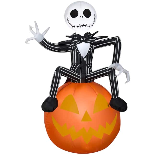 Lighted Disney Tim Burton's The Nightmare Before Christmas Jack Skellington Inflatable 