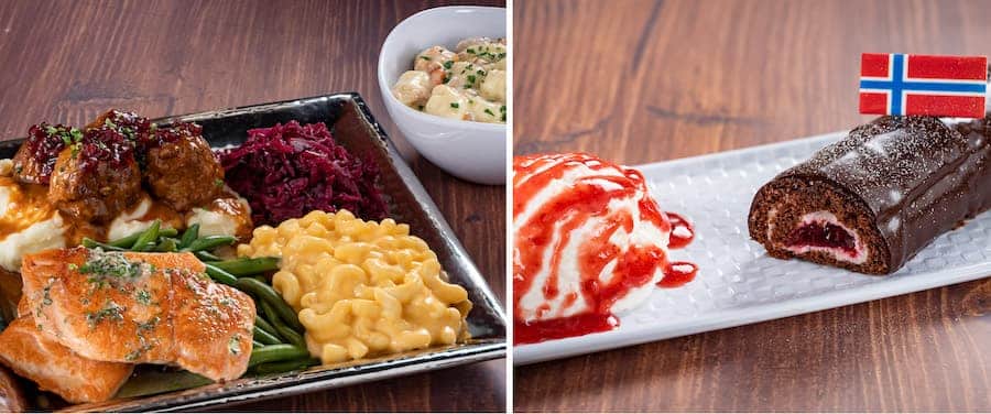 Collage of food from Akershus Royal Banquet Hall