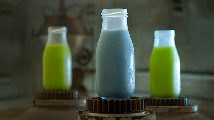 Blue and Green Milk