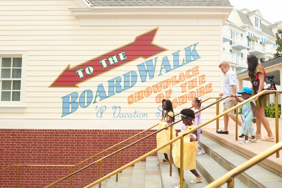 To the BoardWalk sign at Walt Disney World