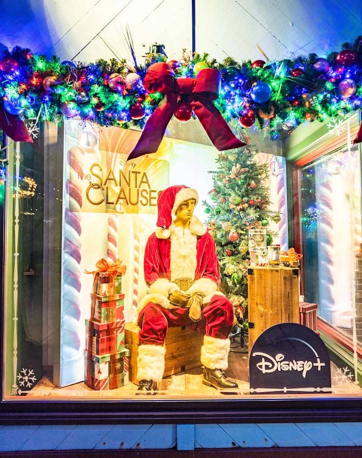 Tim Allens iconic Santa suit is on display at Disney Springs