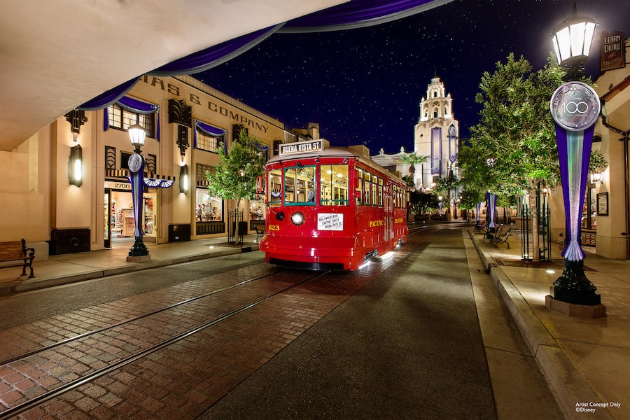 Various platinum infused décor at Disneyland Resort