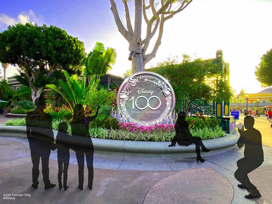 Various platinum infused décor at Disneyland Resort