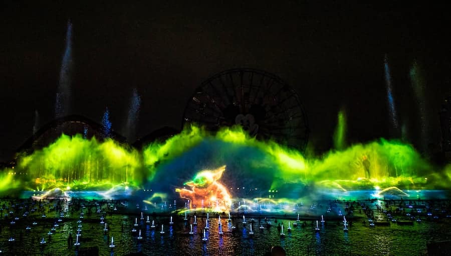 Scenes in “World of Color – ONE” at Disney California Adventure Park, as part of the Disney100 anniversary celebration at the Disneyland Resort.
