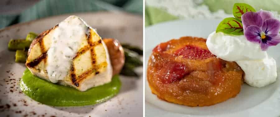 Grilled Swordfish and Strawberry Rhubarb Upside down Cake