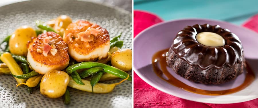 Seared Scallops Chocolate Maple Whisky Cake