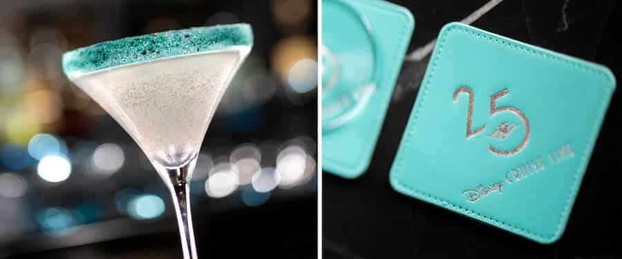 Jubilee by the Sea cocktail and 25th Anniversary coaster and napkins