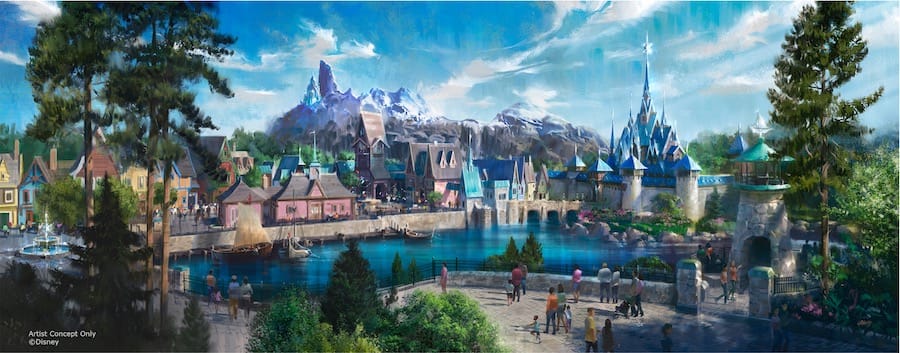Rendering of the "Frozen"-themed land coming to Disneyland Paris