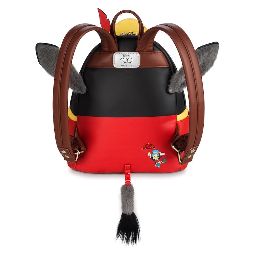 Back of Disney100 Pinocchio Loungefly Mini Backpack - Disney100 Decades 40s merchandise at Disney Parks and shopDisney