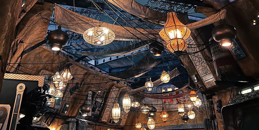 Light fixtures on the Galactic Starcruiser