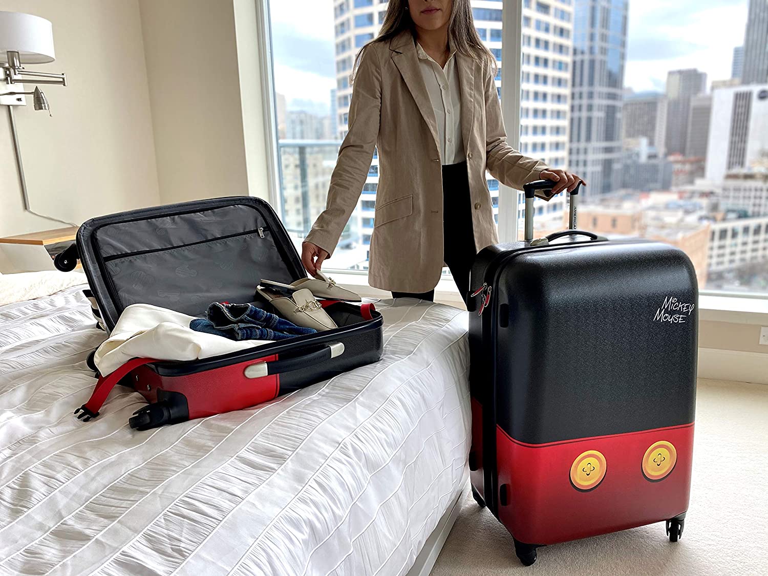 American tourister mickey mouse clearance luggage set