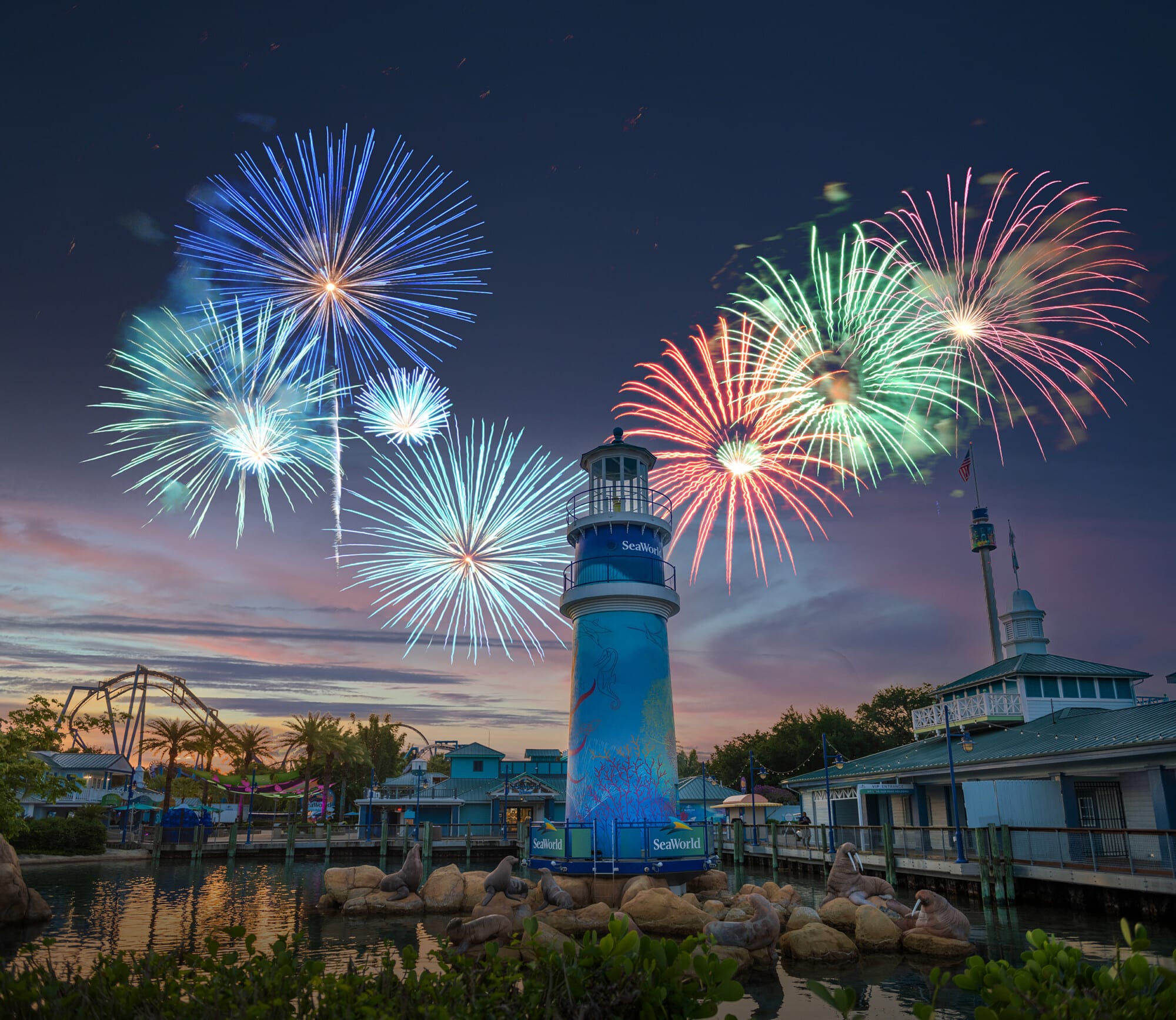 2023SWOSummer SpectacularLighthouseFireworks copy | The Main Street Mouse