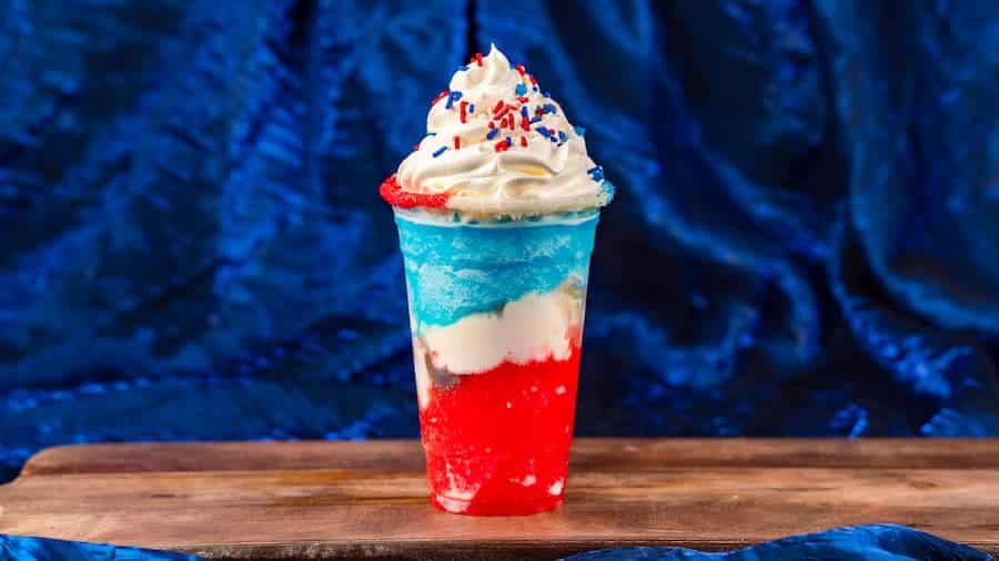 Cherry vanilla and blue raspberry shake