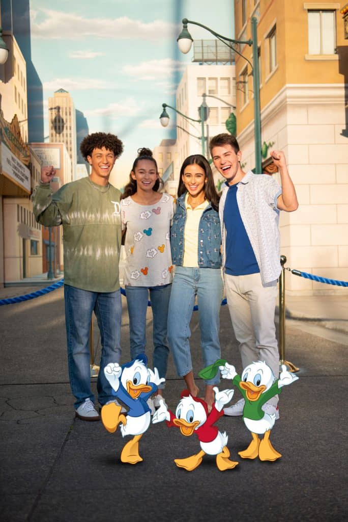 | The Main Street Mouse Huey, Dewey and Louie Photo Op, Location: Left of the Hyperion Theater in Hollywood Land