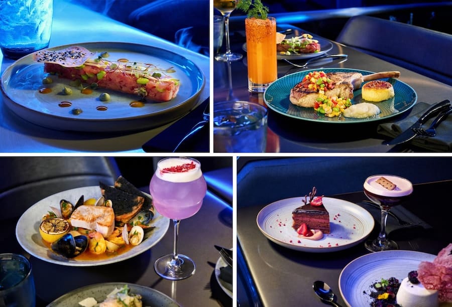 Collage of food items at Space 220 Restaurant