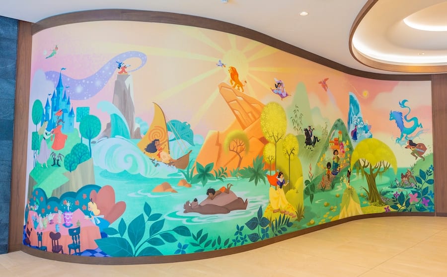 Mural at The Villas at Disneyland Hotel by Disney Animation artist Lorelay Bové
